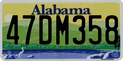 AL license plate 47DM358