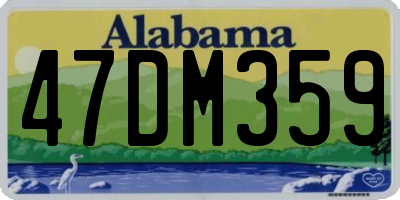 AL license plate 47DM359