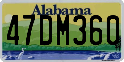 AL license plate 47DM360