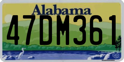 AL license plate 47DM361