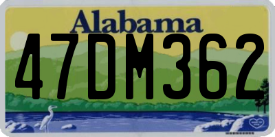 AL license plate 47DM362