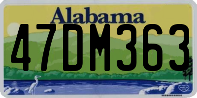 AL license plate 47DM363