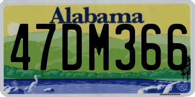 AL license plate 47DM366