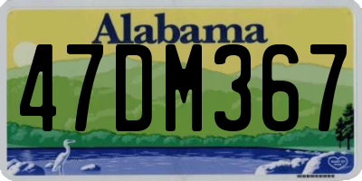 AL license plate 47DM367