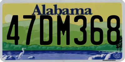 AL license plate 47DM368