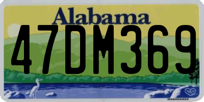 AL license plate 47DM369
