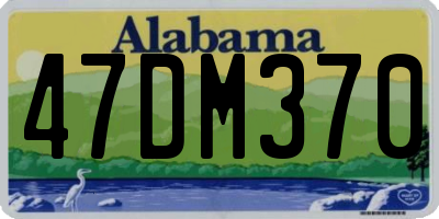 AL license plate 47DM370