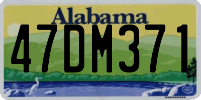 AL license plate 47DM371