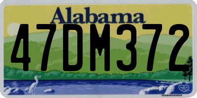 AL license plate 47DM372