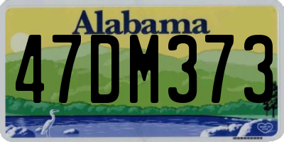 AL license plate 47DM373