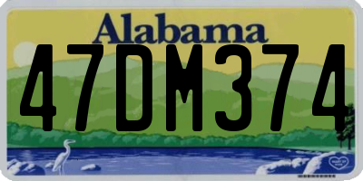 AL license plate 47DM374