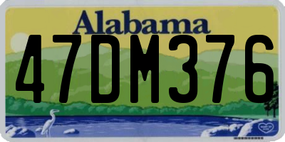 AL license plate 47DM376