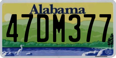 AL license plate 47DM377