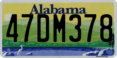 AL license plate 47DM378