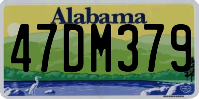 AL license plate 47DM379