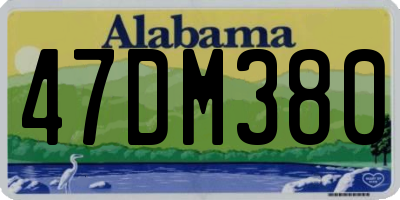 AL license plate 47DM380