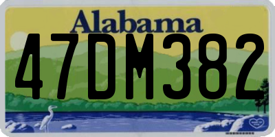 AL license plate 47DM382