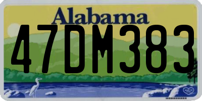 AL license plate 47DM383