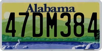 AL license plate 47DM384