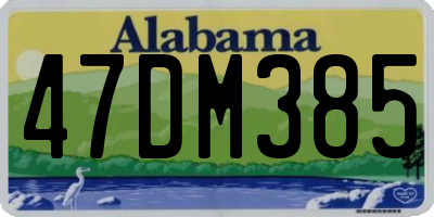 AL license plate 47DM385