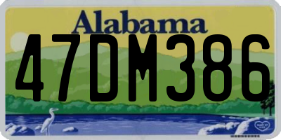 AL license plate 47DM386