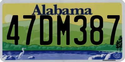 AL license plate 47DM387