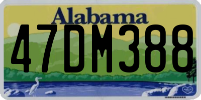AL license plate 47DM388