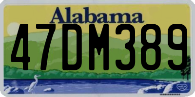 AL license plate 47DM389