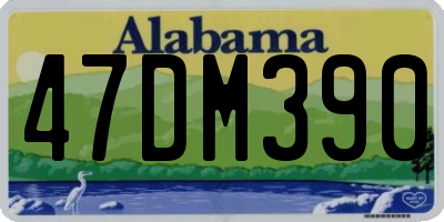 AL license plate 47DM390