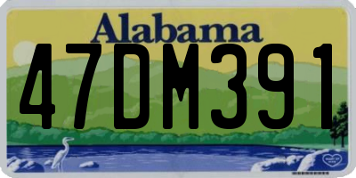 AL license plate 47DM391