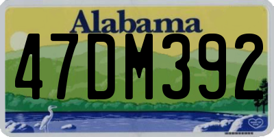 AL license plate 47DM392