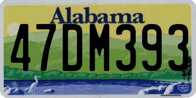 AL license plate 47DM393