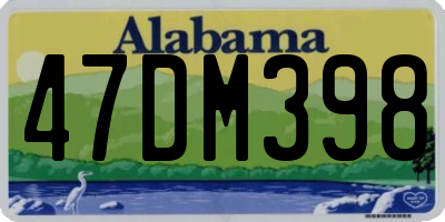 AL license plate 47DM398