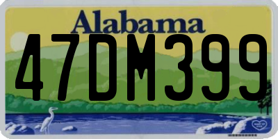 AL license plate 47DM399