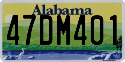 AL license plate 47DM401