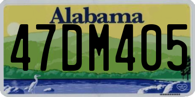 AL license plate 47DM405