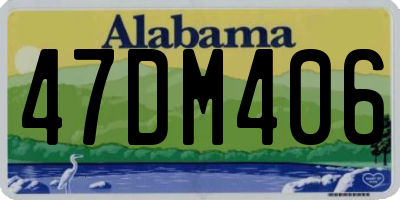 AL license plate 47DM406
