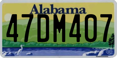 AL license plate 47DM407