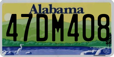 AL license plate 47DM408