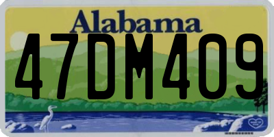 AL license plate 47DM409
