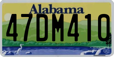 AL license plate 47DM410