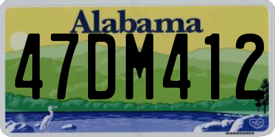 AL license plate 47DM412