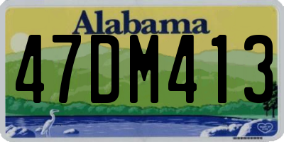 AL license plate 47DM413