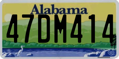 AL license plate 47DM414