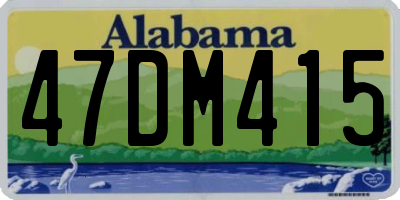 AL license plate 47DM415