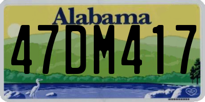 AL license plate 47DM417