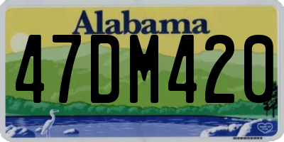 AL license plate 47DM420