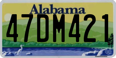 AL license plate 47DM421