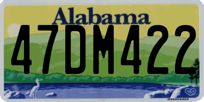 AL license plate 47DM422