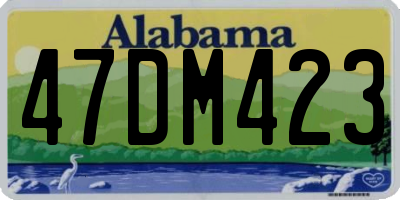 AL license plate 47DM423